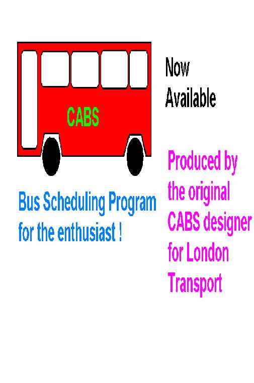 PowerCABS  -  Your Complete  Bus and Rail Timetable construction and database package